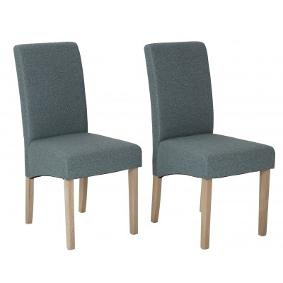 Argos Hom e Pair of Tweed Skirted Dining Chairs - Teal