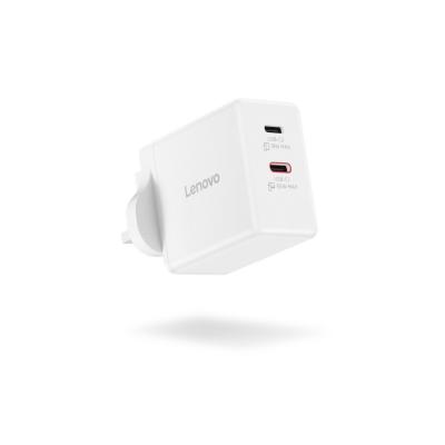 LENOVO DUAL USB C 65W GAN CHARGER WHT