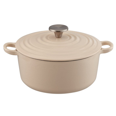 Habitat 3.3 Litre Cast Iron Casserole Dish - Cream