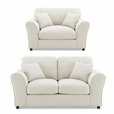 HARRY CHENILLE 2 STR & CDL CHAIR NATURAL