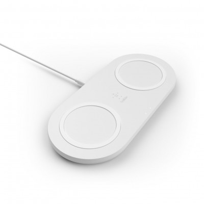 BELKIN 10W Dual Wireless Pad+PSU WHT