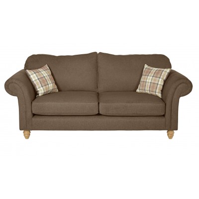 Heart of House New Windsor 3 Seater Fabric Sofa - Brown