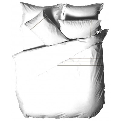 Silentnight White and Taupe Pintuck Bedding Set - Kingsize