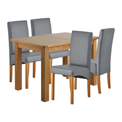 Collection Ashwell Extendable Table & 4 Chairs - Grey