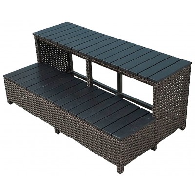 WICKER SPA STEP  79IN SPAS