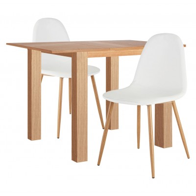 Collection Clifton Extendable Table & 2 Chairs - White