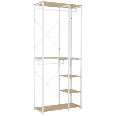 Argos Home Double 2 Rail 4 Shelf Wardrobe - White