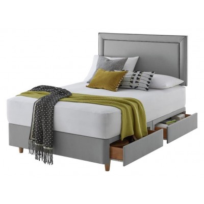 Silentnight Toulouse Superking 4 Drawer Divan Set - Grey
