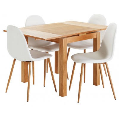 Collection Clifton Extendable Table & 4 Chairs - White