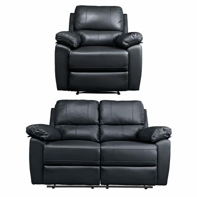 TOBY 2 SEAT & CHAIR RECLINER BLACK