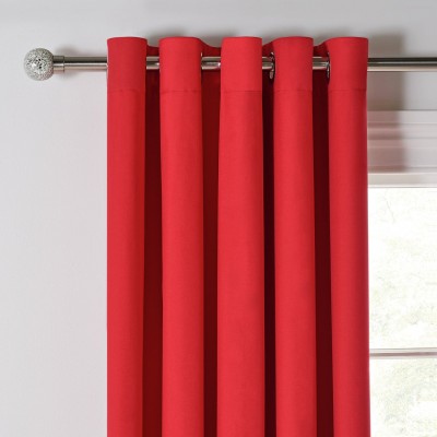 Argos Home Blackout Curtains - 168x183cm - Poppy Red