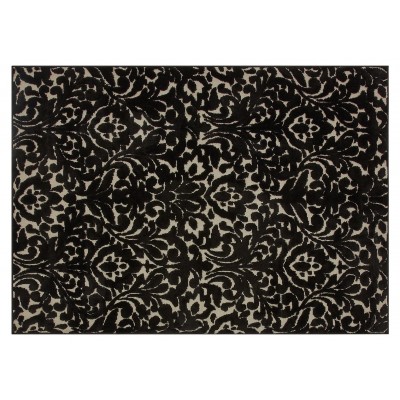 VELVET DAMASK BLACK RUG 120x170