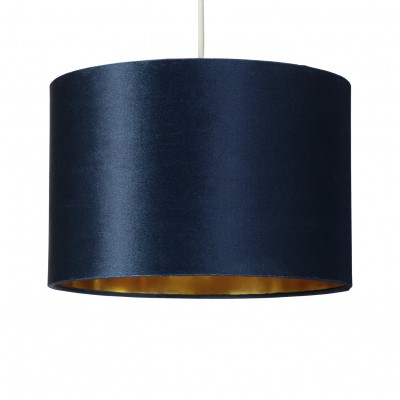 Argos Home Velvet Drum Shade - Navy