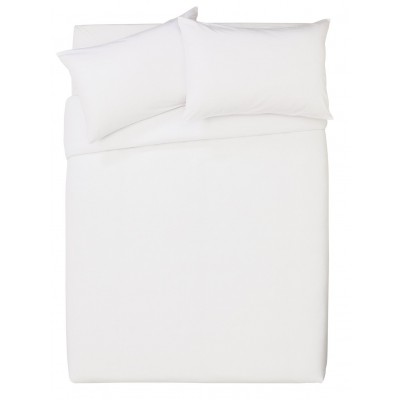 Argos Home Brushed Cotton White Bedding Set - Kingsize