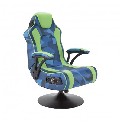 XROCKER GEOCAMO 2 1 GAME CHAIR BLUEGREEN
