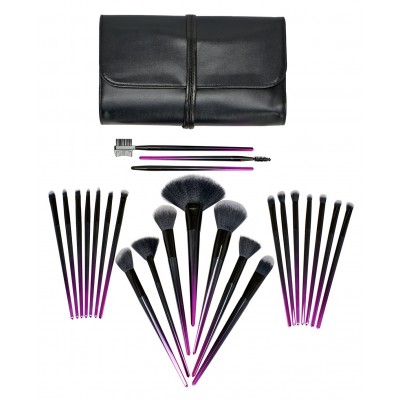Rio Stiletto 24 Piece Cosmetic Make-up Brush Set - Ombre
