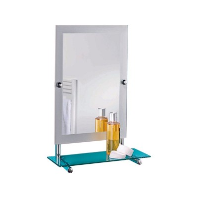 AH FROSTED EDGE MIRROR AND SHELF