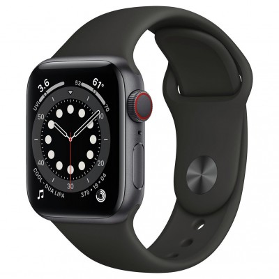 APP WTCH S6 GPSCELL 40MM SG AL BK SPRTBD