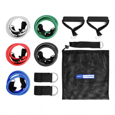 Pro Fitness Resistance Band Tubes  - Set of 5