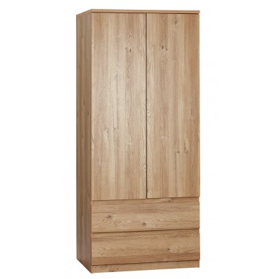 Habitat Jenson 2 Door 2 Drawer Wardrobe - Oak Effect