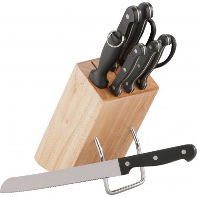 Argos Home 8 Piece Wooden Knife Block Set
