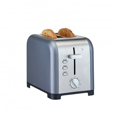 Cookworks Metal Bullet 2 Slice Toaster - Grey