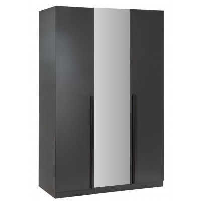 Habitat Munich 3 Door Mirror Wardrobe - Anthracite