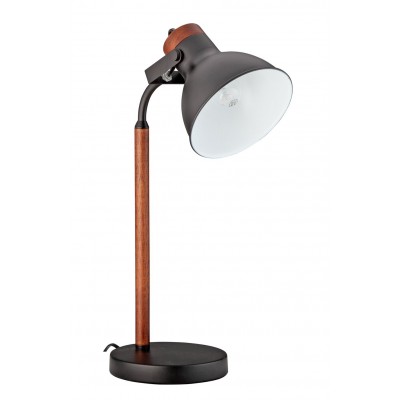 Argos Home Ruscombe Table Lamp - Dark Wood and Black