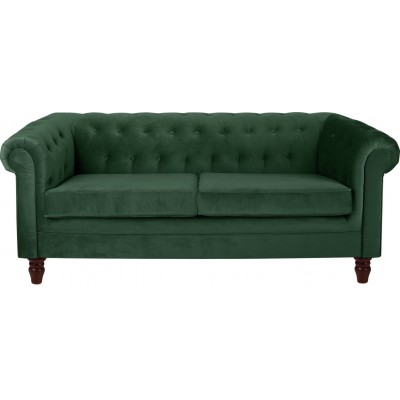 AH2 CHESTERFIELD FABRIC 3 SEATER GREEN