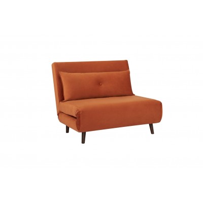 Habitat Roma Small Double Velvet Chairbed - Orange