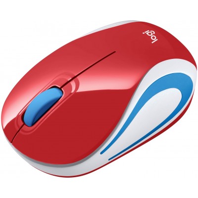 LOGITECH WIRELESS M187 MINI MOUSE RED