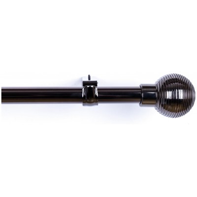 Argos Home Extendable Ribbed Curtain Pole – Black Nickel