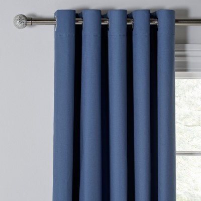 Argos Home Blackout Eyelet Curtains - Navy