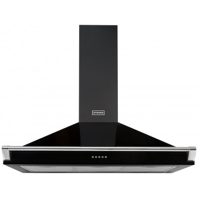 Stoves Richmond S900 90cm Chimney Cooker Hood - Black