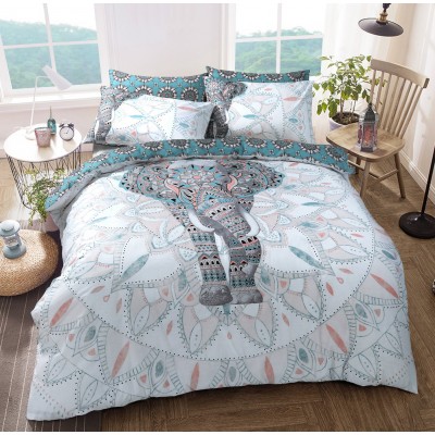 ELEPHANT MANDLA DUVET GREEN DUVET SET DB