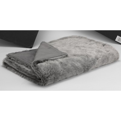 Argos Home Faux Fur Throw - Grey