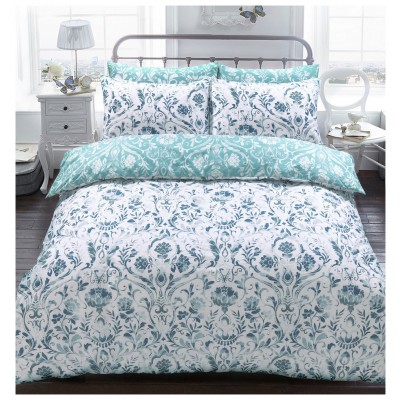 PAINTED DAMASK TEAL DUVET SET DB