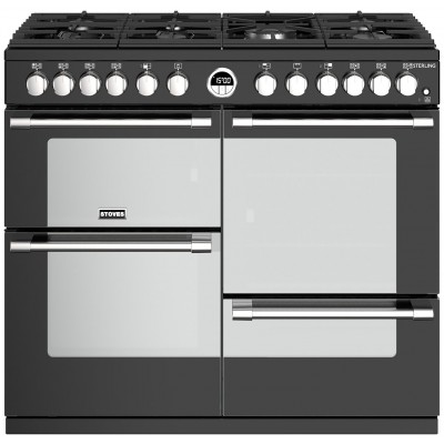 Stoves Sterling S1000DF Dual Fuel Range Cooker - Black