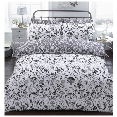 PAINTED DAMASK MONOCHROME DUVET SET SB