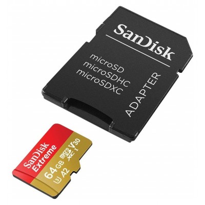 SanDisk Extreme 160MBs MicroSDXC UHS-I Memory Card - 64GB
