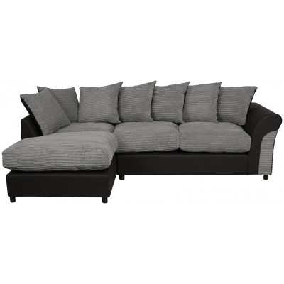 Argos Home Harry Large Left Hand Corner Chaise Sofa-Charcoal