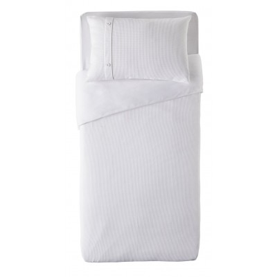 Argos Home White Waffle Cuff Bedding Set - Single
