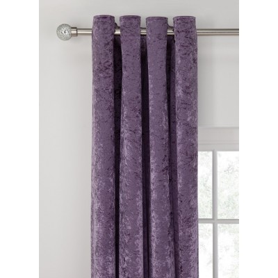 Argos Home Velvet Lined Eyelet Curtain - 117x137cm - Mauve