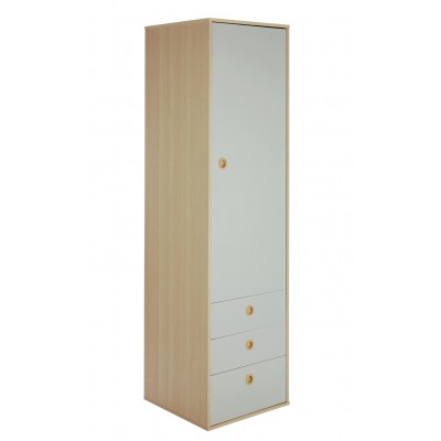 Argos Home Camden 1 Door 3 Drawer Wardrobe - Grey & Acacia