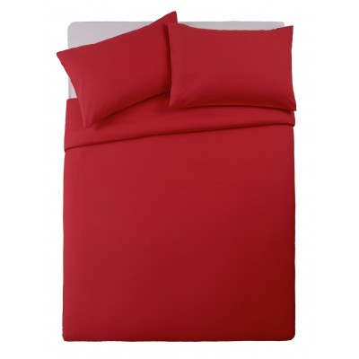 Habitat Easycare Plain Red Bedding Set - Double