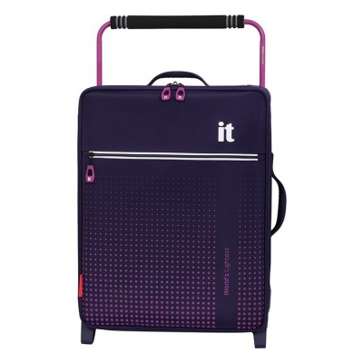 IT Luggage Worlds Lightest 2 Wheel Cabin Suitcase Purple