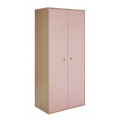 Habitat Camden 2 Door Wardrobe - Pink & Acacia