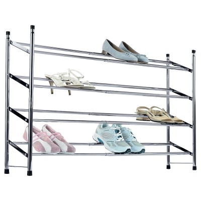 Argos Home 4 Shelf Ext Shoe Storage Rack - Chrome Plated