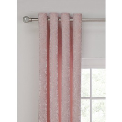 Argos Home Velvet Lined Eyelet Curtain - 168x229cm  - Blush