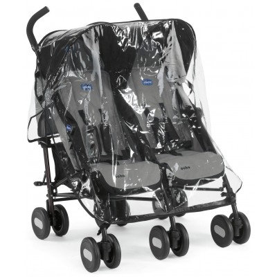 Chicco Echo Double Pushchair - Black Grey